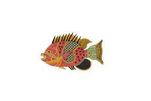 Douwing-Admiral Plate: A Seller's Review of This Vintage Fish Embroidery