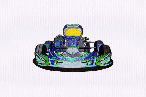 F1 Car Embroidery Design Review for Business Merch
