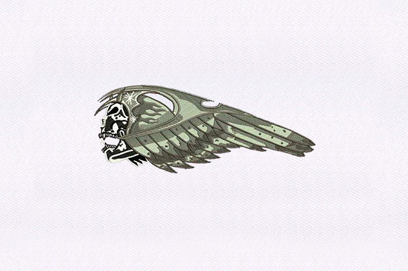 Flying Skull Wings Design Review for Business Merch