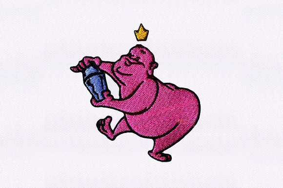King Alien Drink Embroidery Design Review for Small Business Merch