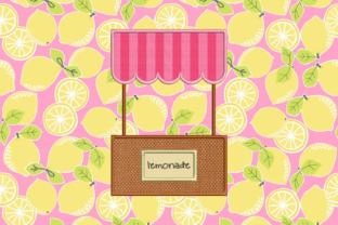 Summer Lemonade Stand Applique for Seasonal Products